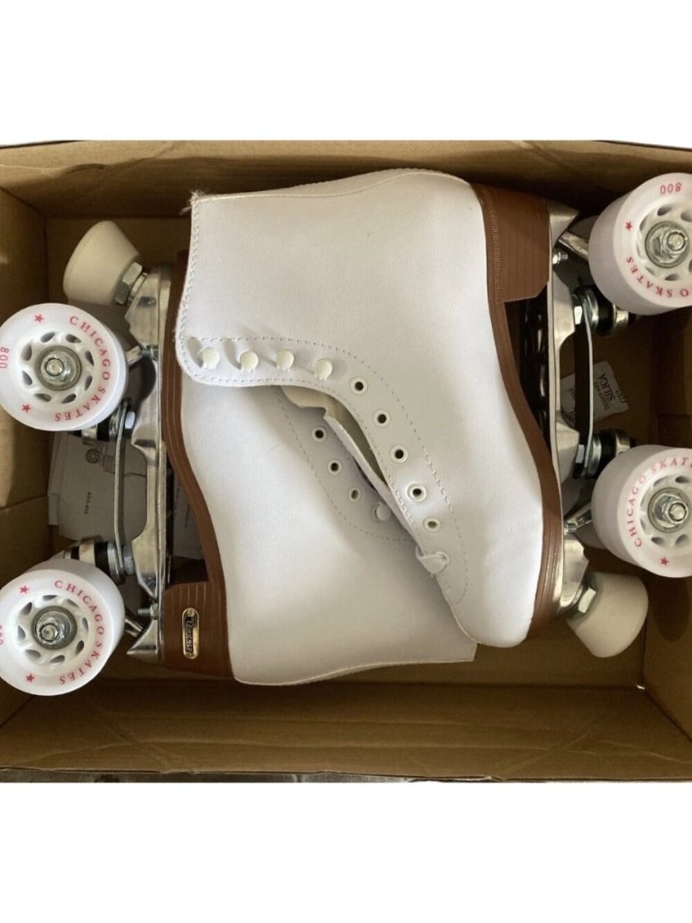Chicago Skates Ladies Deluxe White Rink Roller Skates CRS800 Size 11 With Box